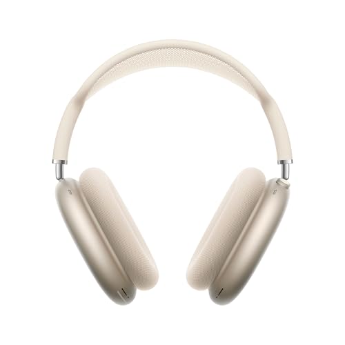 AirPods Max Kabellose Kopfhörer, aktive Geräuschunterdrückung auf Pro Level, Transparenzmodus, personalisiertes 3D Audio, USB-C Ladecase, Polarstern