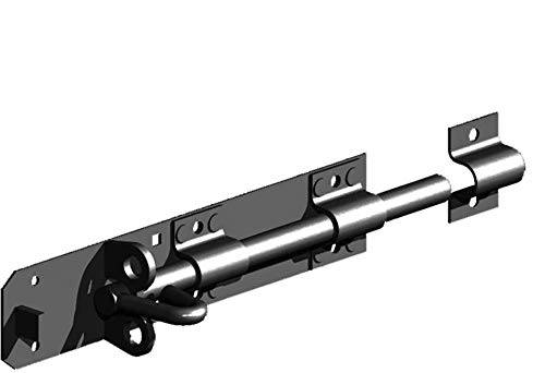 Gatemate Premium Black Brenton Padbolt with 1/2" Shoot - 203mm