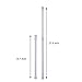 Hotop 3 Pack Cupboard Bars Tensions Rod Spring Curtain Rod, Adjustable Width (15.7-27.6 Inches, White)