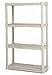 Sterilite 01648501 4-Shelf Unit with Light Platinum Shelves and Legs