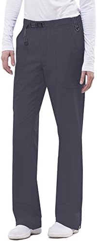 Green Label Women's Kenzie 9135 Buckle Closure Scrub Pant by Healing Hands- Pewter- X-Large
