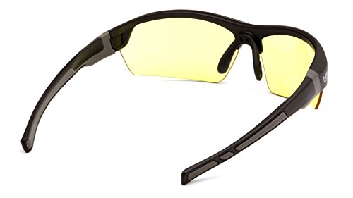 Venture Gear Tensaw Half-Frame High Performance Safety Eyewear, Black Frame, Yellow, Anti-Fog Lens - Thumbnail 2