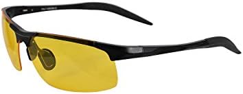 Aluminum Magnesium Alloy Anti Glare Polarized Night Vision Sunglasses Black