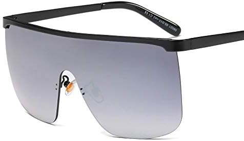 Oversized Cyberpunk Sunglasses Rimless Squared Aviator Shield 60s Visor Glasses