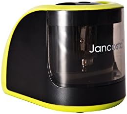 Electric Pencil Sharpener for #2 Pencils USB and Batteries Powered for Office and School by Jancosta (Yellowish Green)