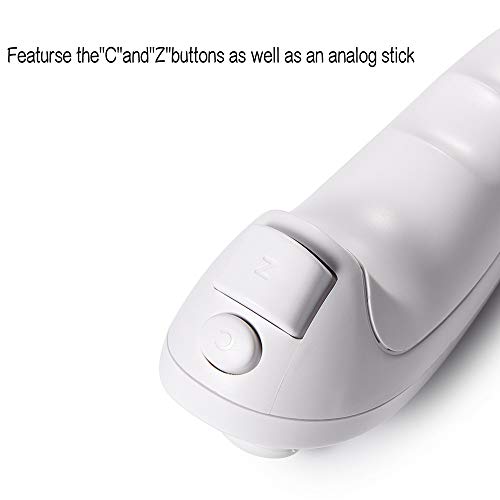 Wii Nunchuck Controller, 2 Pack Nunchuck Joystick Gamepad Controller for Wii,Wii U Console (White)
