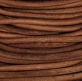 #409 Premium Natural Dye Light Brown Round Leather Cord 4mm x 5m