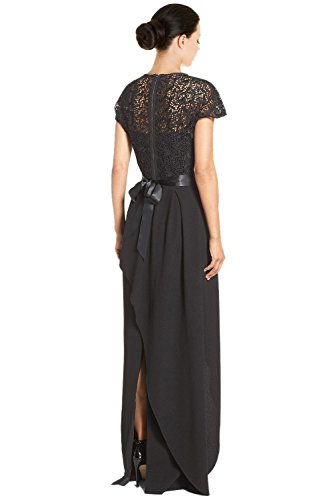 teri jon embellished lace peplum gown
