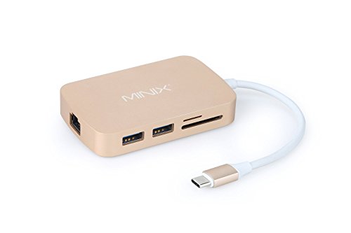 MINIX Neo C, USB-C Multiport Adapter with VGA - Gold (Compatible with Apple MacBook and MacBook Pro). Sold Directly Technology Limited.