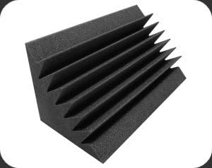 (Single) Corner Bass Trap/Absorber - 6" x 6" x 24" Acoustic Sound Foam Kit - SoundProofing and Deadening - Made in the USA!