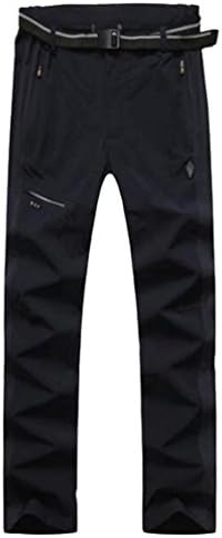 Mens Outdoor Quick Drying UV Protection Pants Breathable Camping Hiking Waterproof Slim Trousers 1123 Dark Grey Medium