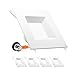 PARMIDA 4-Pack 6 inch Dimmable LED Square Recessed Lighting Retrofit Downlight, 15W (100W Eqv.) 5000K, 1040lm, Ceiling Can Light Trim, ETL-Listed & Energy Star, 5 Year Warranty