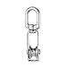 uxcell a16062200ux0500 Crane Pulley Block M15 Lifting Crane Swivel Hook single Pulley Block Hanging Wire Towing Wheel 10Pcs