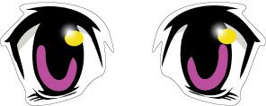 Amazon Com 5 Pack Of Anime Eyes Stickers 5 Designs Automotive