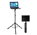Professional Adjustable 32.3″ – 52″ Laptop DJ Mixer Tripod Stand | Lightweight & Portable 15.3″ x 12.2″ Tilted Tri-Pod Tray for Processors, Audio Controllers & Tablets | Raised Edges for Protectionthumb 2