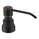 KVADRAT 304 Stainless Steel Pump Soap Dispenser,Oil Rubbed Bronze 500ML/17.1 OZ PE Bottle Refillable From Top Great for Essential Oils, Lotions, Liquid Soaps for Kitchen Bathroom