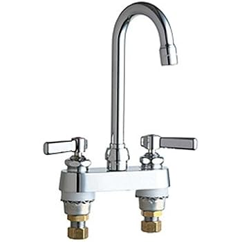 Chicago Faucets 895 Abcp Chrome Touch On Bathroom Sink Faucets