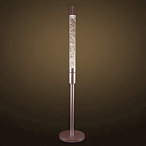 large silver floor lamp