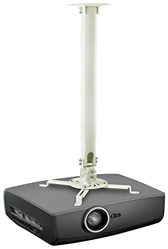 Mount-It! Ceiling Projector Mount Height Adjustable Universal Stand Fits Epson Optoma Benq Viewsonic Projectors, 30 Lbs Capacity (Long)