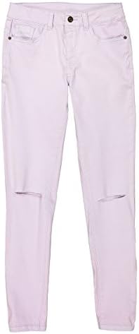 La Redoute Collections Big Girls Slim Fit Ripped Knee Jeans, 10-16 Years Purple Size 10 Years - 54 In.