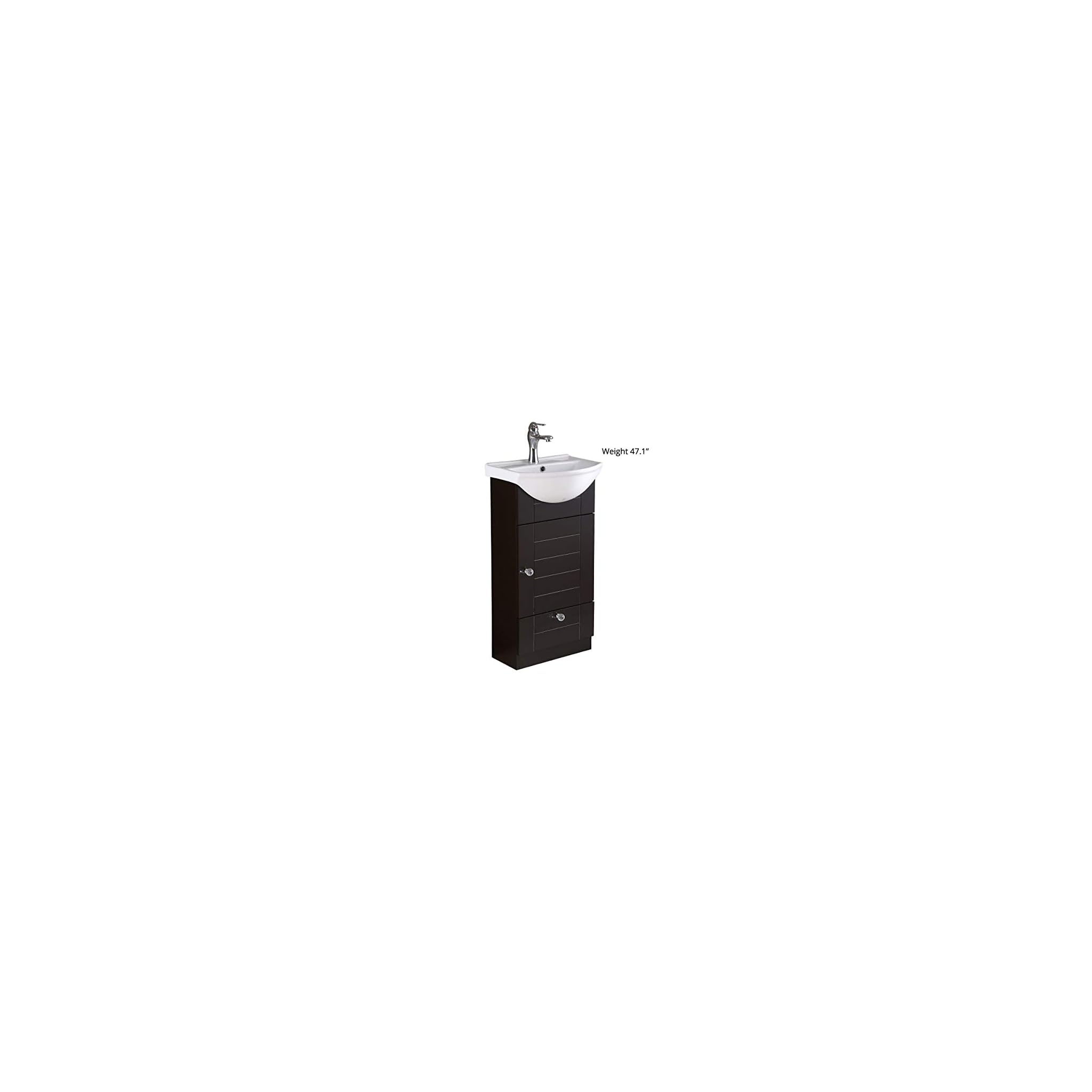 Mahayla 17 3/4" Small Vanity Bathroom Sink Black With Faucet