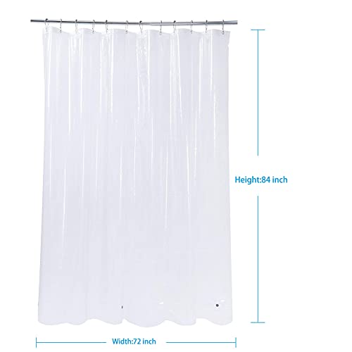 AmazerBath Shower Liner, Clear Plastic Extra Long Shower Curtain Liners