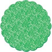 Tapetinho De Brigadeiro / Intermediate Plastic Liner for Candies (7 cm, Dark Green Lace / Verde Escuro Renda)