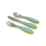 Gerber Graduates BPA Free 3 Pack Graduates Kiddy Cutlery Set (Green)