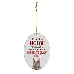 Blue Tan Netherland Dwarf Rabbit Christmas Ornament
