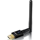 Wifi Adapter AC600 Usb Wireless Adapter 2.4GHz/5.8GHz Dual Band Network Lan Card with External Antenna for Windows 10/8.1/8/7/XP/Vista/Mac OS10.6-10.13