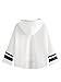 ROMWE Women's Striped Drop Shoulder High Low Pullover Hoodie Sweatshirt