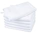 KinHwa Reusable Face Cloths Soft Makeup Remover Cloth Microfiber Washcloths Facial Cleaning for Women 12inch x 12inch 6 Pack White