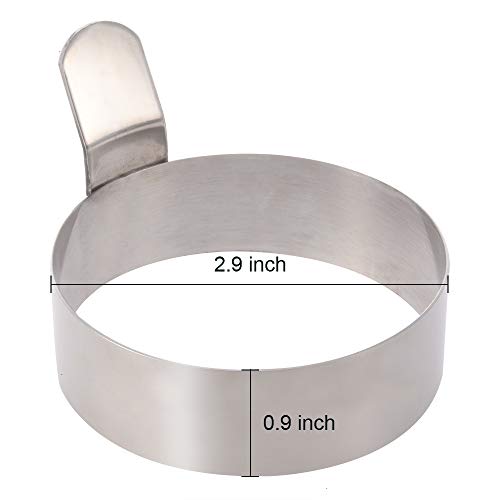 Egg Ring, 3 Inch Stainless Steel Omelet Mold Cooking Non Stick Pancake Ring Metal Kitchen Cooking Tool