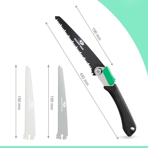 Mossy Oak Pruning Saw, 3 in 1 Multifunctional Folding Saw for Pruning, Gardening, Cutting Wood, Pipes, PVC, Non-Ferrous Metal, Camping Use