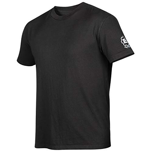 BRU Active Premium Hiking, Kayaking, Outdoor & Surf Tee Shirt for Men - Relaxed Fit Graphic Sports Surfing T Shirt (Large, Black)