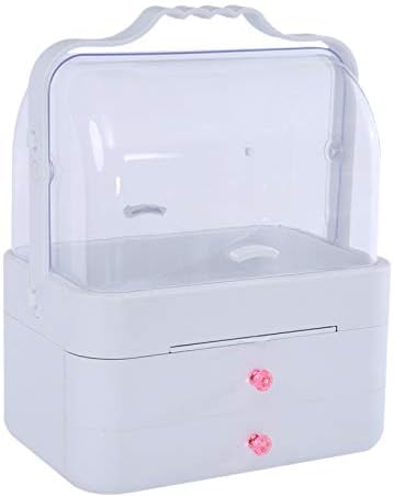 Bxkeji お金を節約 D化粧品用ダストカバー付きの防塵化粧品収納ボックスと引き出し付き化粧品収納用化粧品ケースディスプレイキャビネット