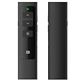 Doosl Wireless Presenter, 2.4GHz Rechargeable Powerpoint Remote Control PPT Clicker Presentation Pointer Pen - Remote Control Range: Up to 100m, Black
