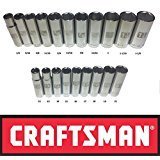 Craftsman Laser Etched Easy Read 20 Piece SAE & Metric 1/2