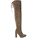Fashion Thirsty Womens Thigh High Boots Over The Knee Party Stretch Block Mid Heel Size 6