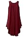 URBANCLEO Womens Scoop Neck Sleeveless eLong Tunic Top Shirt BURGUNDY 3XLARGE