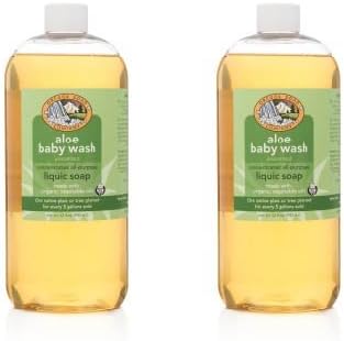 Oregon Soap Company - Liquid Castile Soap, Concentrated Castile Liquid Soap for All Cleaning Needs, Gentle & Mild Castile Soap on Any Skin Type, Aloe Baby Wash, 32 Oz, 2-Pack
