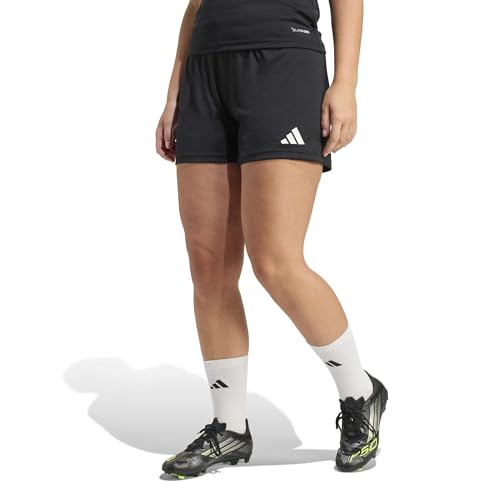 adidas Women's Entrada 26 Shorts, Black/White, Large/Tall