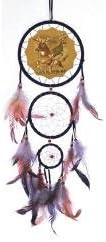 20" Long Four Deer Dream Catcher. The Large Dream Catcher Is 6" Wide (5" Canvas Picture). The Smaller Dream Catchers Hanging From It Are 4.25" Wide and 2.25" Wide. Overall Length Is About 23" Long Including the Hanging String.