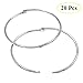 Coideal 3 Inch Extra Large Metal Book Rings - Loose Leaf Binder Rings, Easy to Open and Close, 20 Pack Jumbo Silver Circular Shower Curtain Ring Loops for Drape, Bathroom, Home Decor (76 mm)