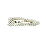 RingBuu Hair Clip - Women Bridal Vintage Faux Pearl Wrapped BB Hairpins Girls Glitter Gold/Silver Metal Alloy Hair Clip Water Drop Luxury Snap Barrettes Wedding