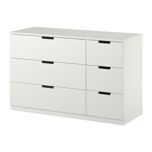 Ikea Nordli Kommode 6 Schubladen Weiss 120 X 75 Cm Amazon De