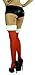 ToBeInStyle Women's Furry Trim Sheer Christmas Thigh Hi Stockings
