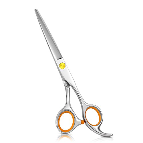 Ameauty Professional Hair Cutting Scissors, 100% Stainless Steel Razor Edge Hairdressing with Antislip Design(6.7" Overall Length)