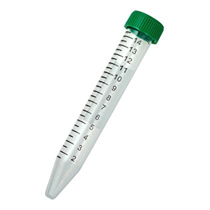 Celltreat 229411 Polypropylene Centrifuge Tube, Sterile, 15mL Volume, Re-Sealable Bag (Case of 500)