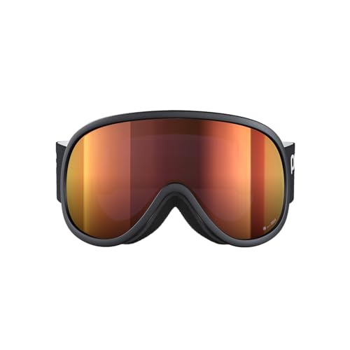 POC Unisex - Retina Mid skibril voor volwassenen, Uranium Black/Partly Sunny Orange, eenheidsmaat